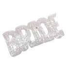 Decorative hair clip with pearls on a white background