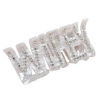 Decorative hair clip with rhinestones on a white background