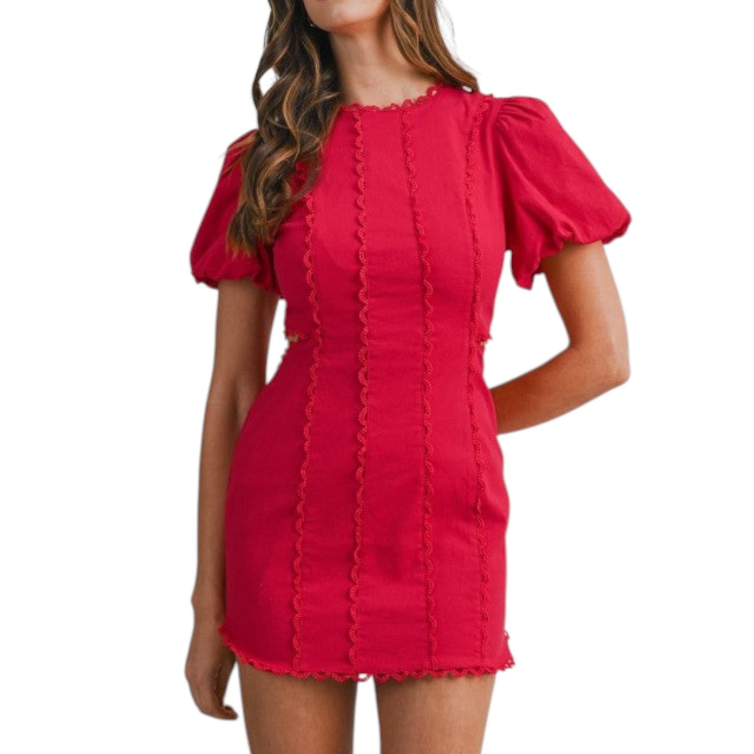 Cherry Charm Lace Mini Dress – Alicia DiMichele Boutique