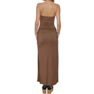 Brown dress on a white background