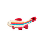 Colorful fish-shaped clip on a white background