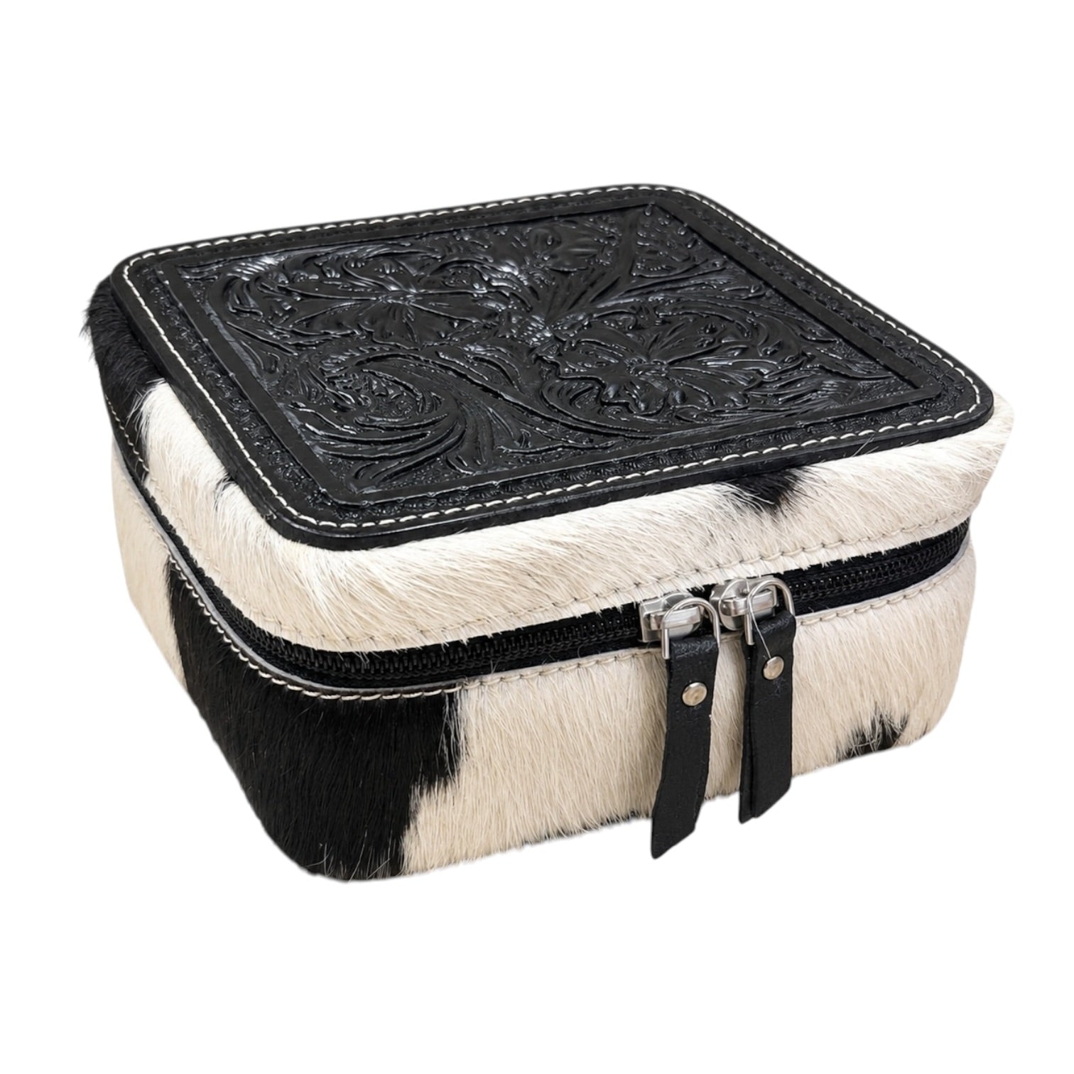 herlipto tweed jewelry box ノベルティ Western Cowhide Travel Jewelry Box – Alicia DiMichele Boutique