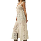 White lace dress on a white background