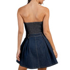 Denim dress on a white background