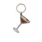 Keychain shaped like a martini glass with a brown triangle on a white background