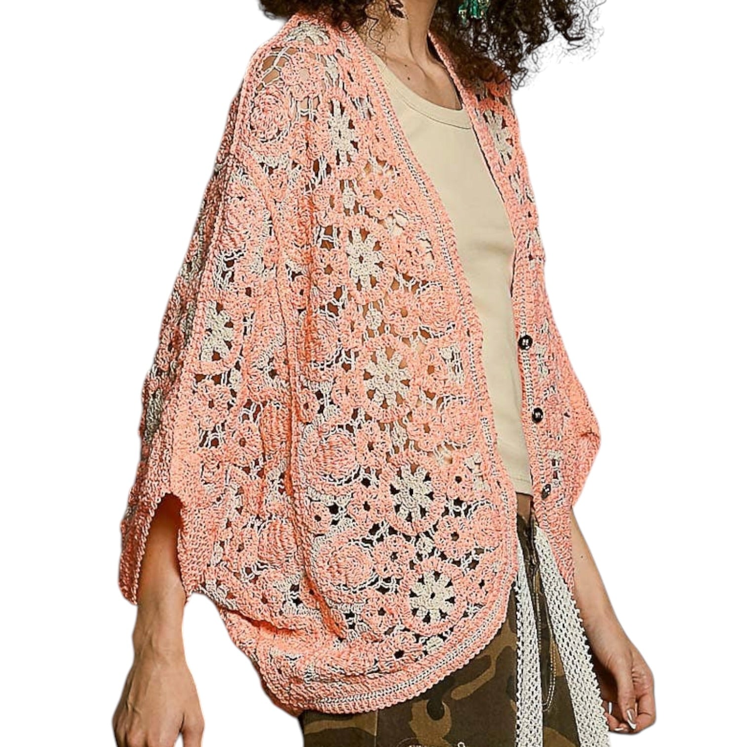 Everyday Air Crochet Batwing Cardigan - Orange – Alicia DiMichele