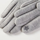 Winter gloves with faux fur trim, soft and cozy cold-weather accessory.