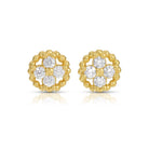 Fleur De Lis CZ Stud Earrings Gift Tag