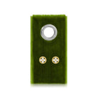 Fleur De Lis CZ Stud Earrings Gift Tag