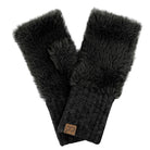 Fuzzy fingerless winter gloves, soft and cozy cold-weather accessory.
