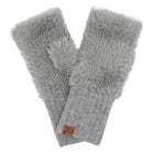 Fuzzy fingerless winter gloves, soft and cozy cold-weather accessory.