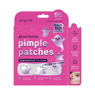 Spalife Ghoulish Buster Pimple Patches Limited Edition in a pink blister pack containing 96 multi-size patches, with ghost illustrations and product benefits listed on the packaging.