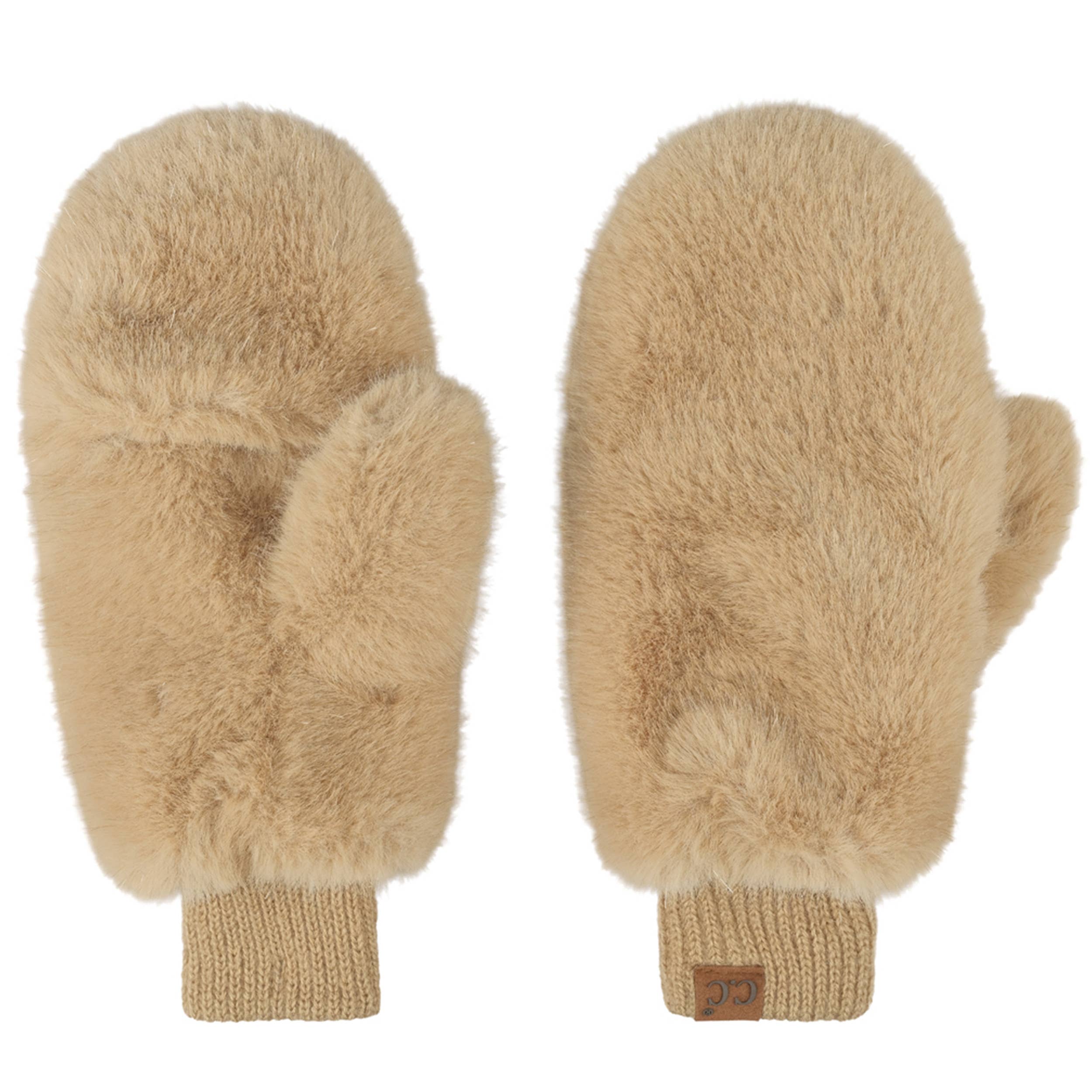 Glitter Girl Convertible Fur Mittens