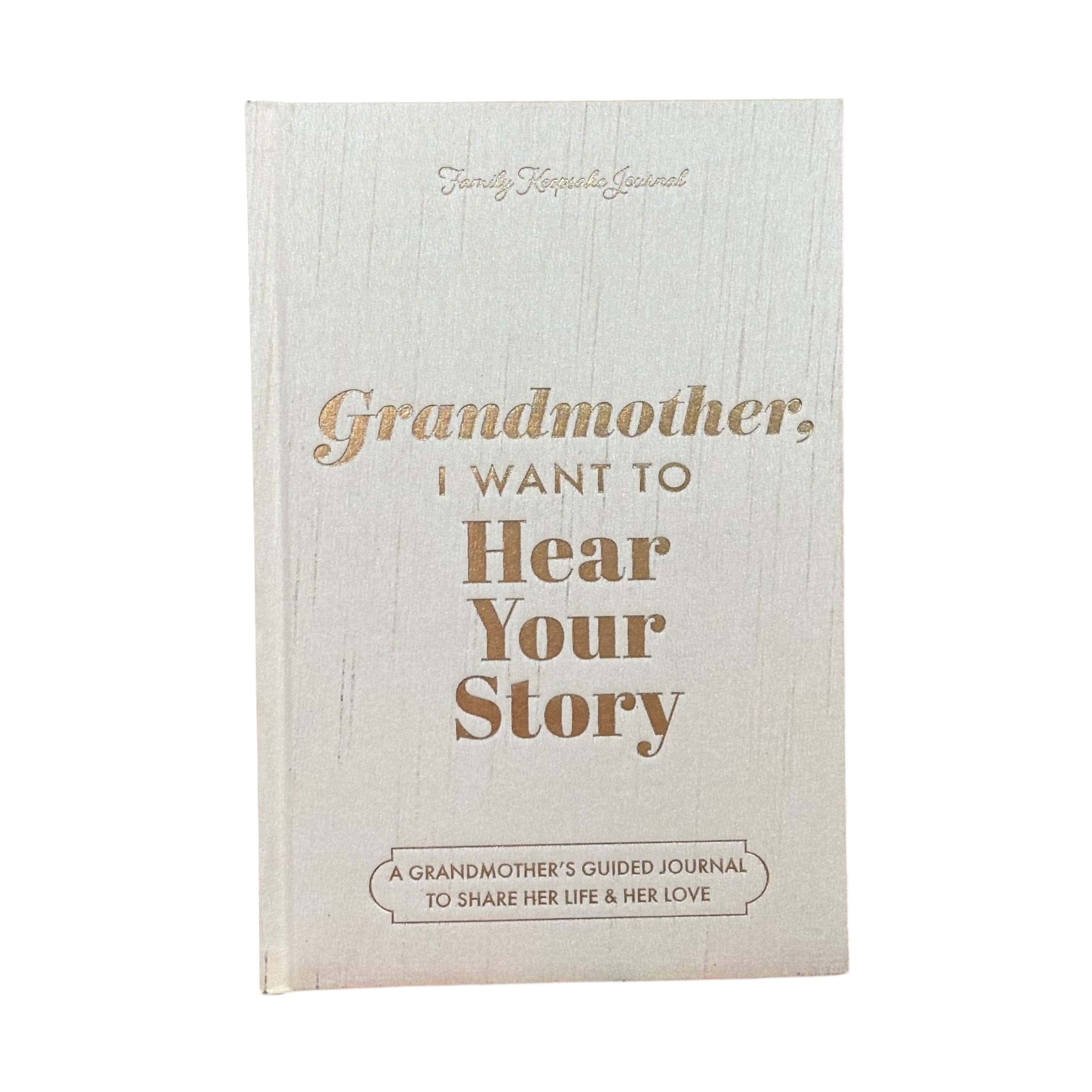 Book titled 'Grandmother, I Want to Hear Your Story' on a white background