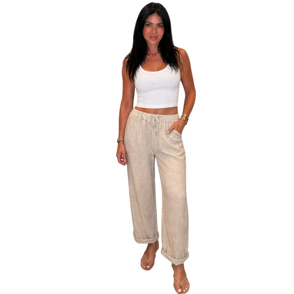 Gauze Cotton Pants – Lightweight Italian Lounge Pant – Alicia