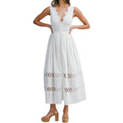 White lace dress on a white background