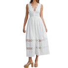 White lace dress on a white background
