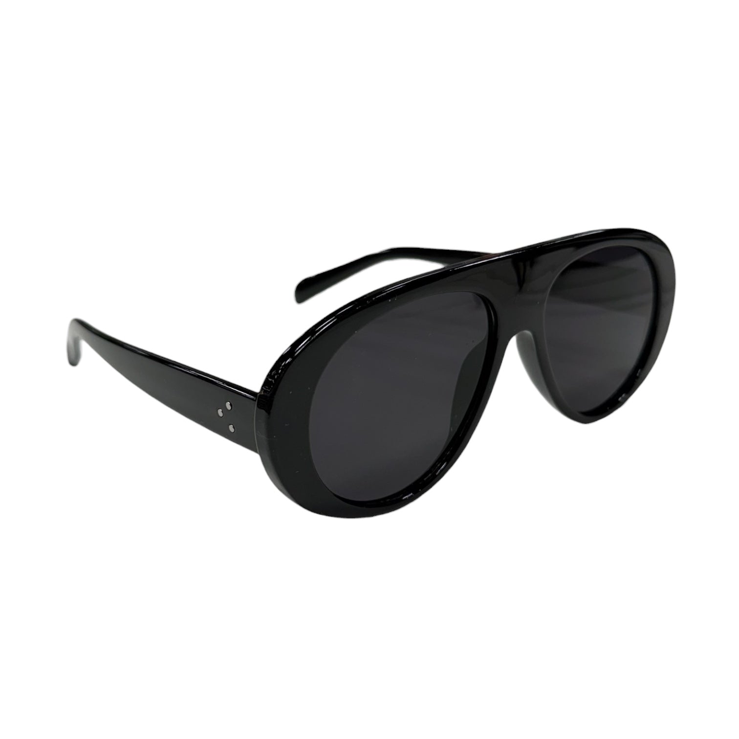 Black sunglasses on a white background