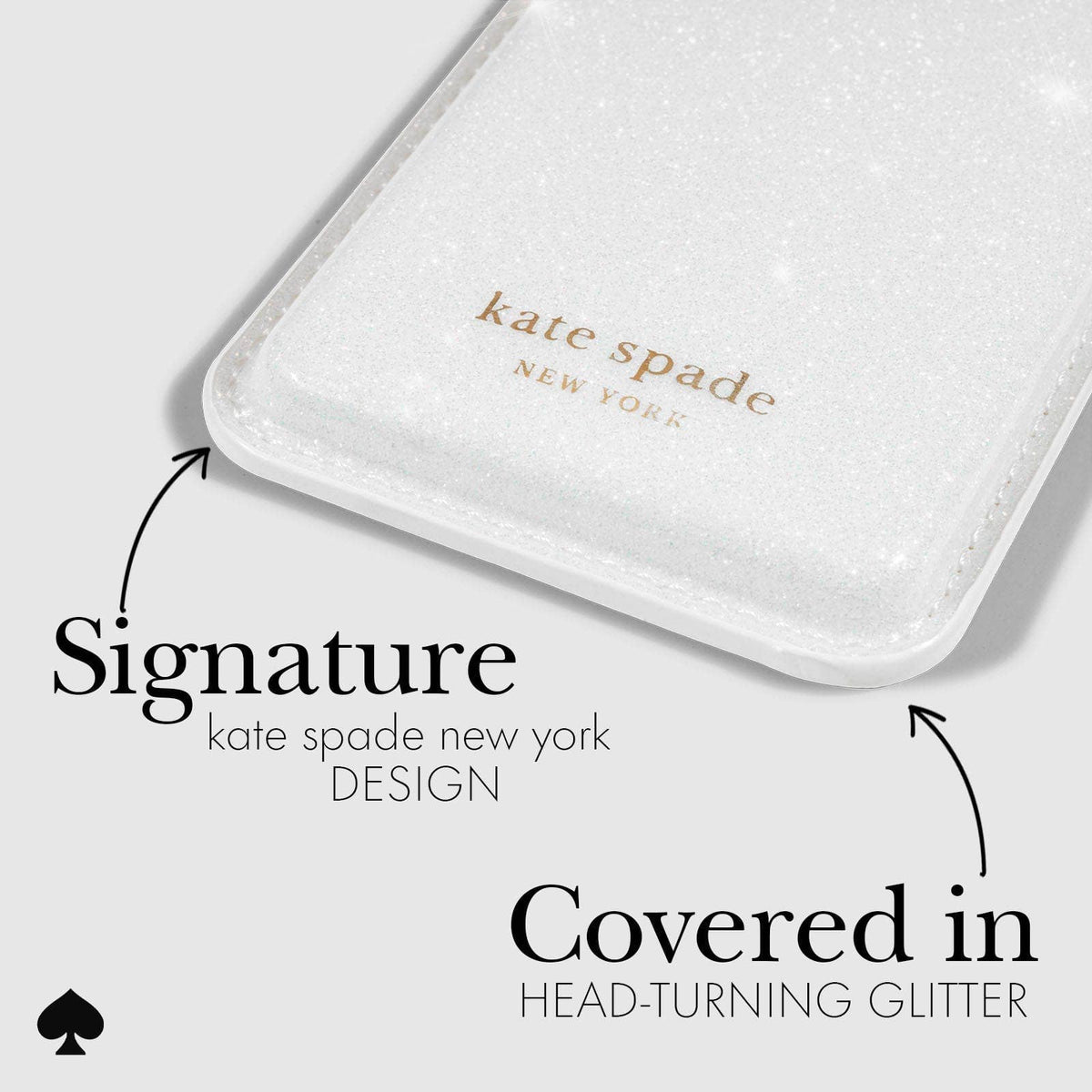 Kate Spade New York glittery tray on a white background
