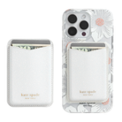 Phone case with card holder and floral design by Kate Spade New York on a white background