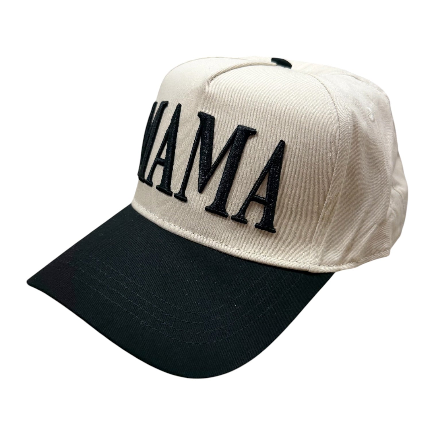 Cap with 'MAMA' text on a white background