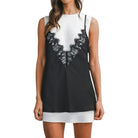 a woman wearing a layered slip dress with lace detail 