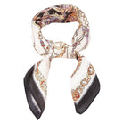 Decorative scarf with intricate pattern on a white background