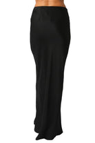 Black maxi skirt on a white background