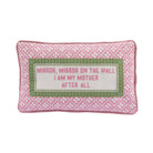 Decorative pillow with text on a white background