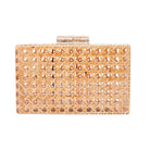Woven clutch bag on a white background