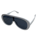 White sunglasses with dark lenses on a white background