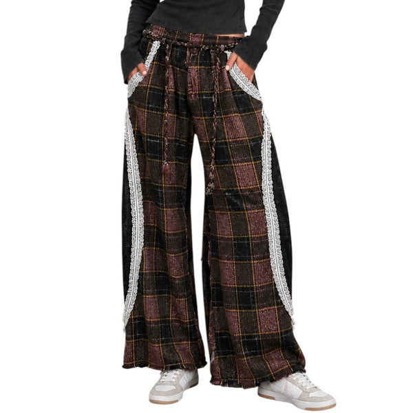 Choco Patch Lace Wide Leg Pants – Alicia DiMichele Boutique