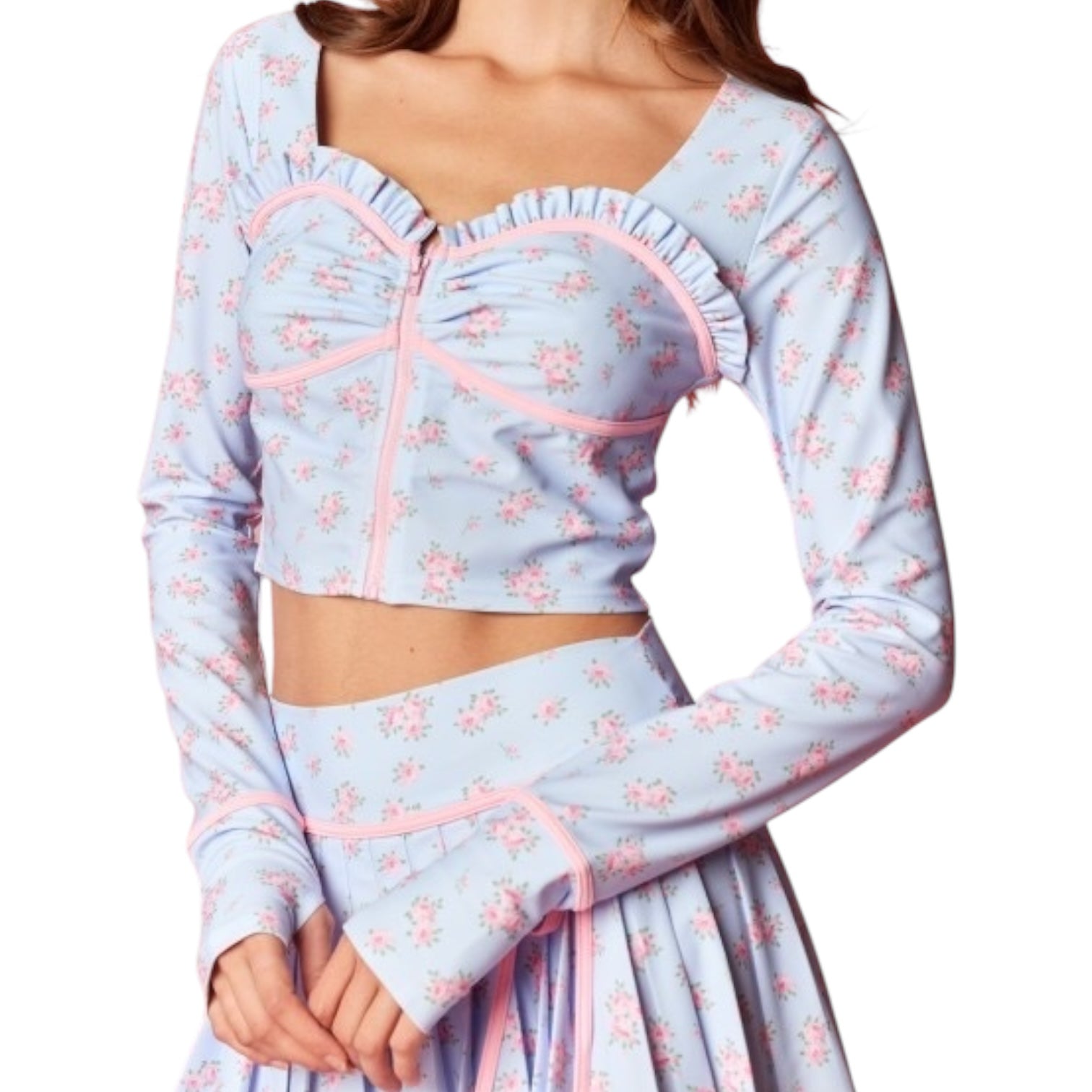 Petal Kiss Zip-Front Skirt Set – Alicia DiMichele Boutique