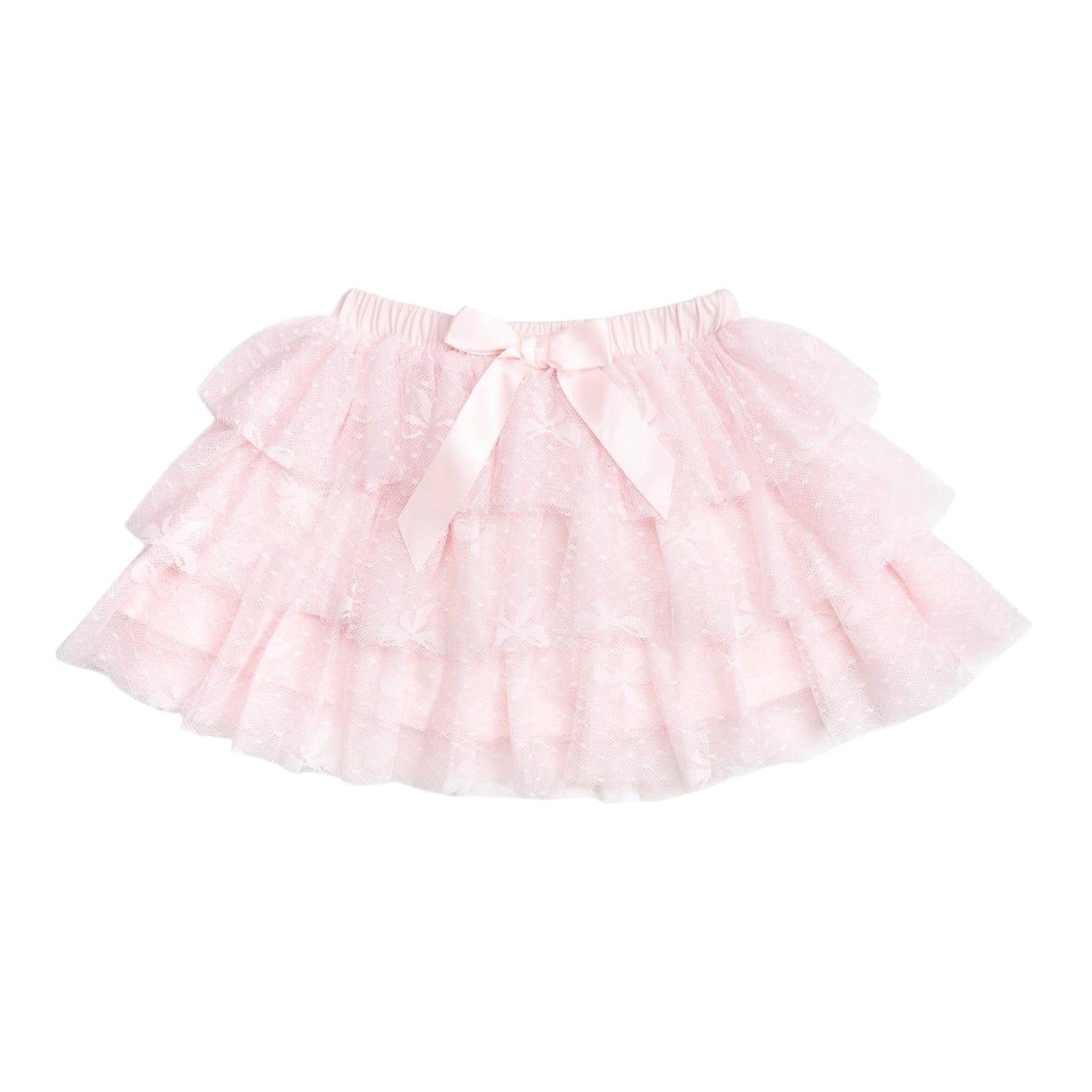 Pink tutu skirt on a white background