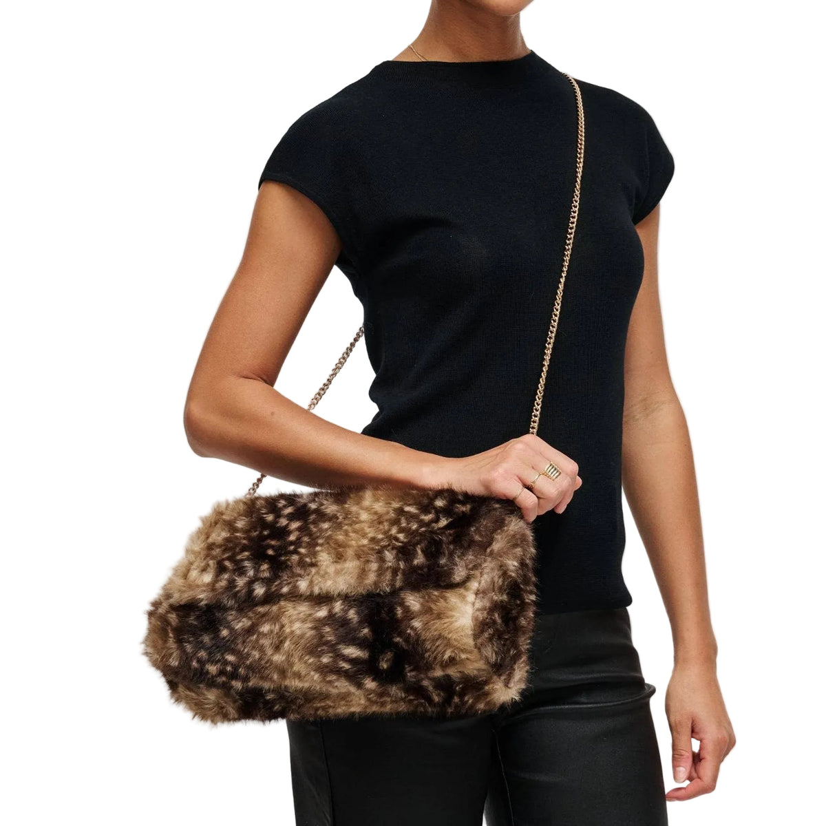 Rhianna Woven Everyday Crossbody Bag - Brown