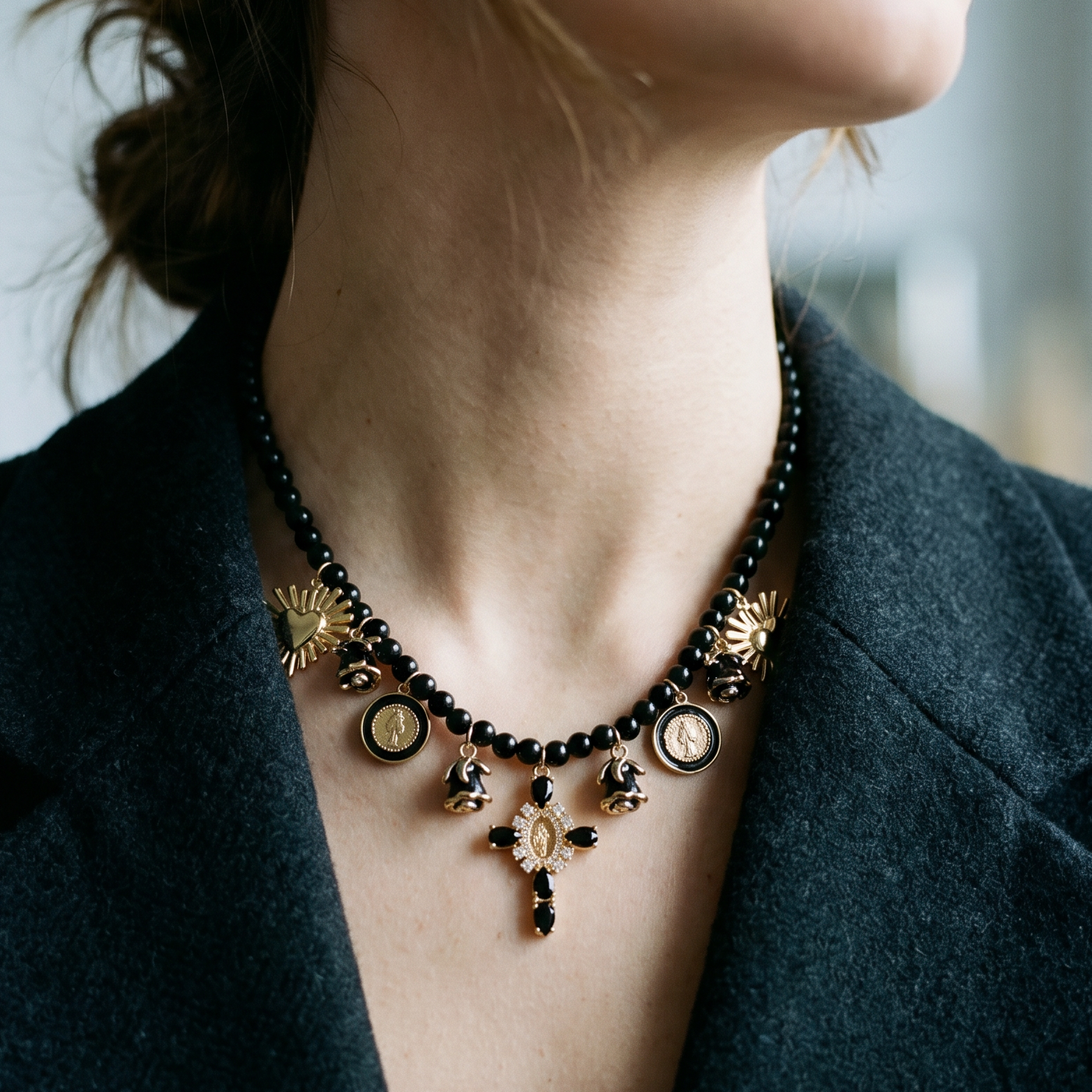 Sacred Devotion Mixed Charm Necklace