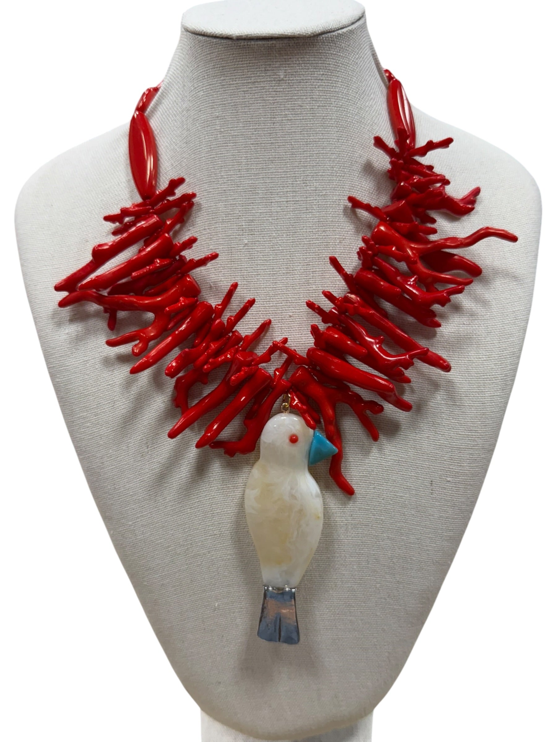 seabird necklace on white background