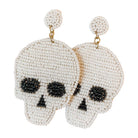 Southern Skull beaded statement earrings