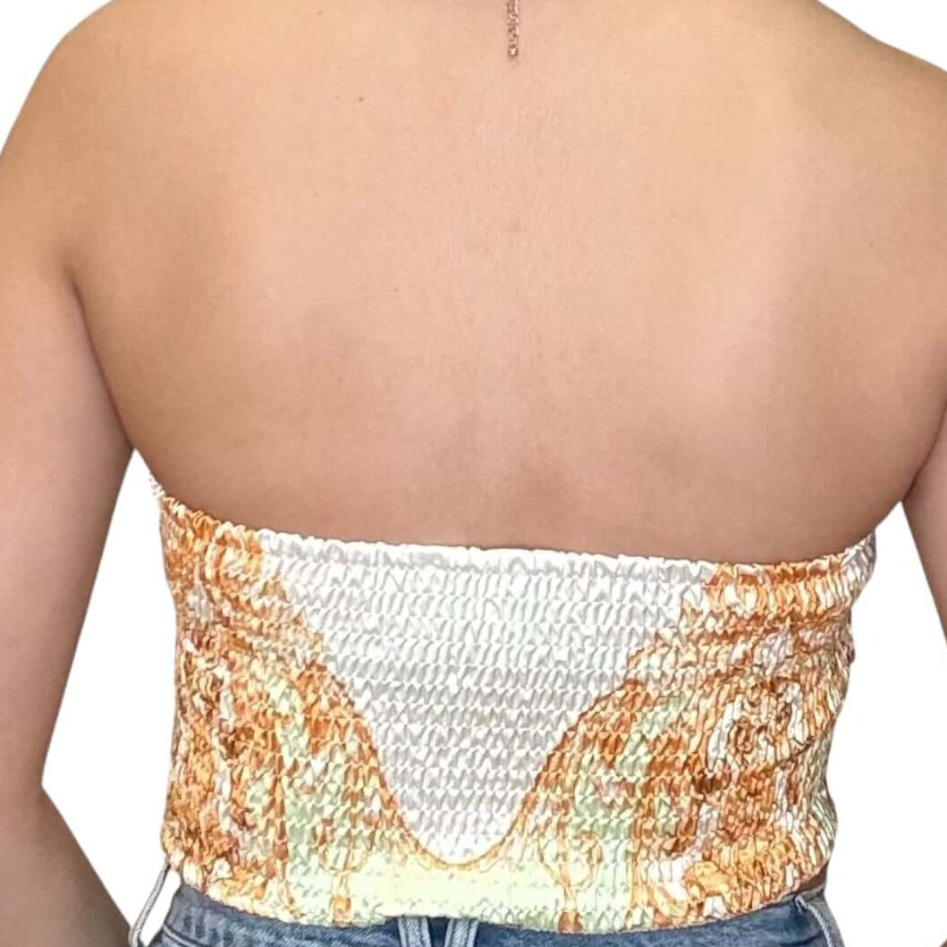 Strapless Satin Scarf Top - Lemon – Alicia DiMichele Boutique