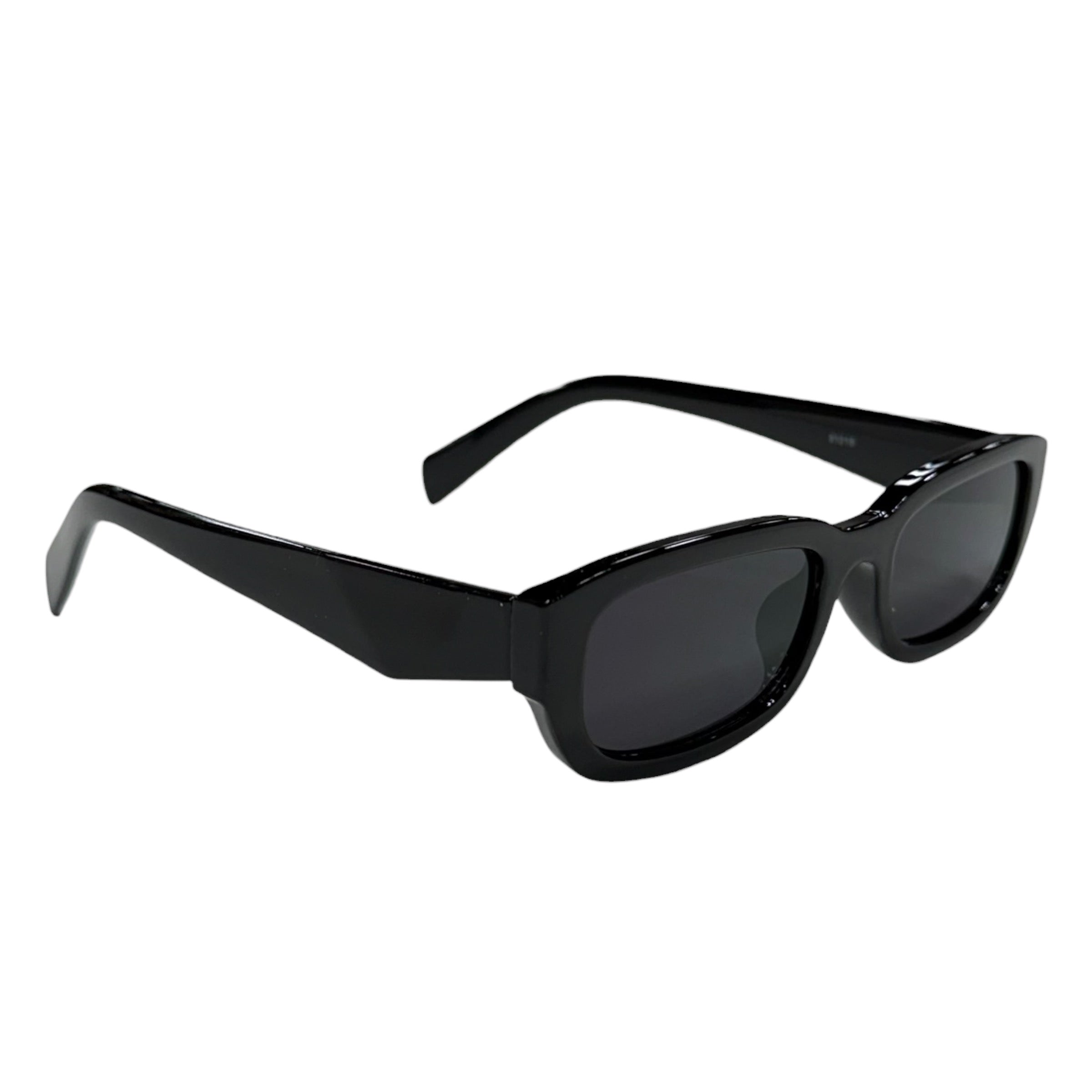 Black sunglasses on a white background