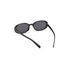black oval sunglasses on white background