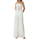 White lace dress on a white background