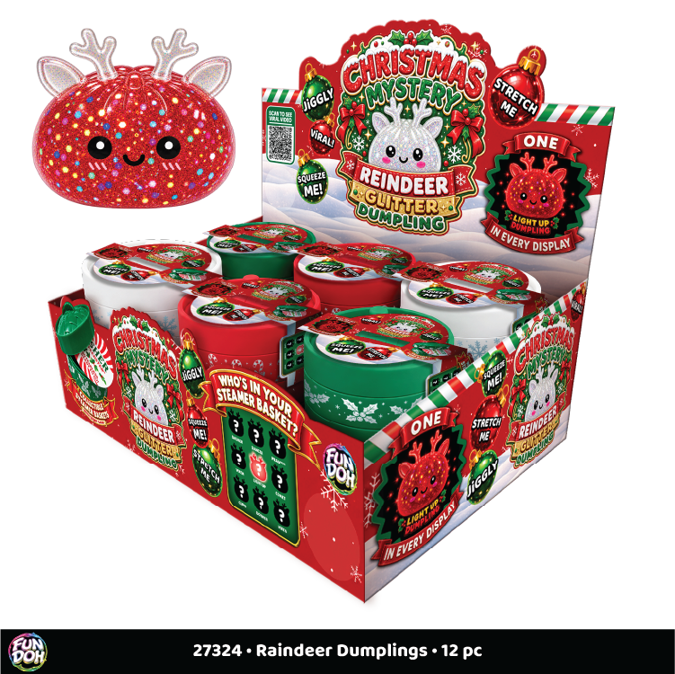 Reindeer Reveal Holiday Dumpling Squishy
