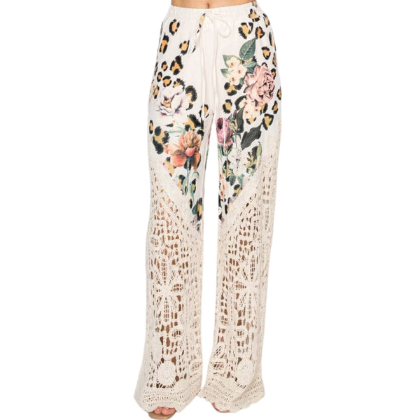 Leopard Crochet Trim Drawstring Pants – Alicia DiMichele Boutique