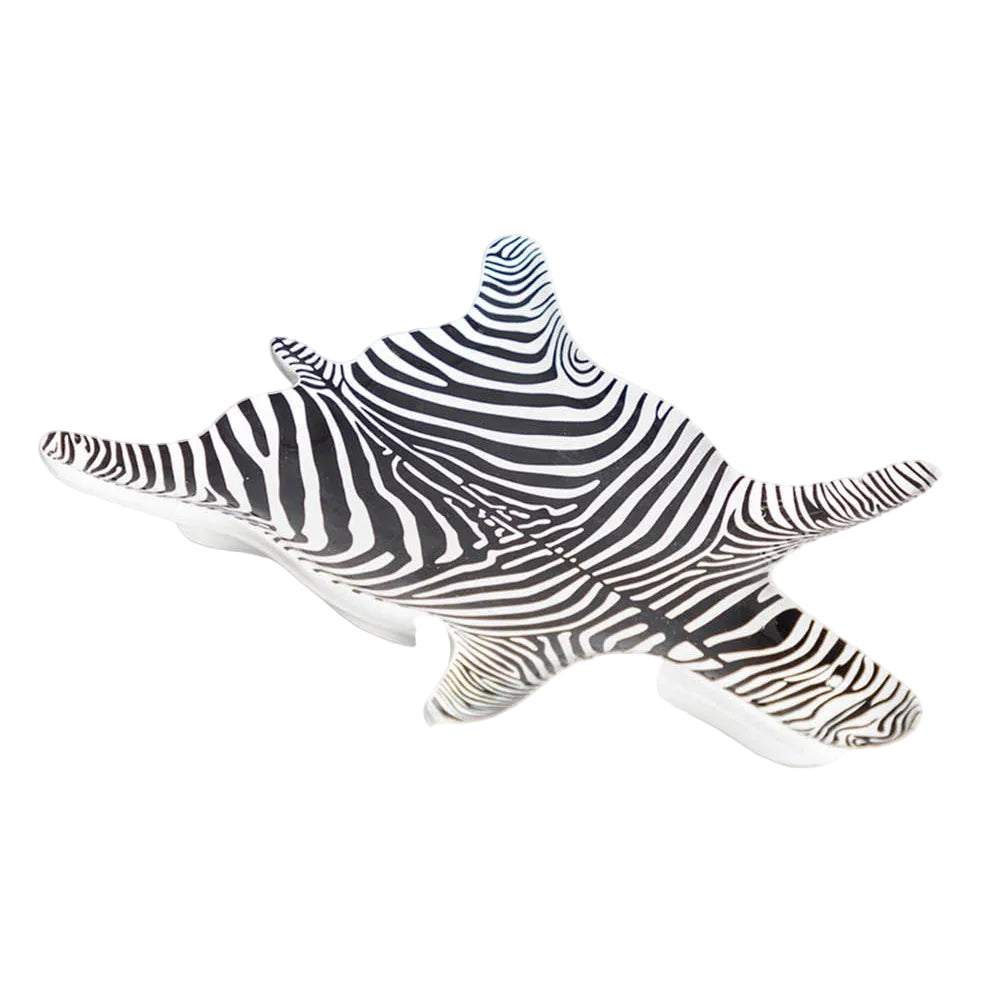 Zebra Hide Ceramic Jewelry Trinket Plate