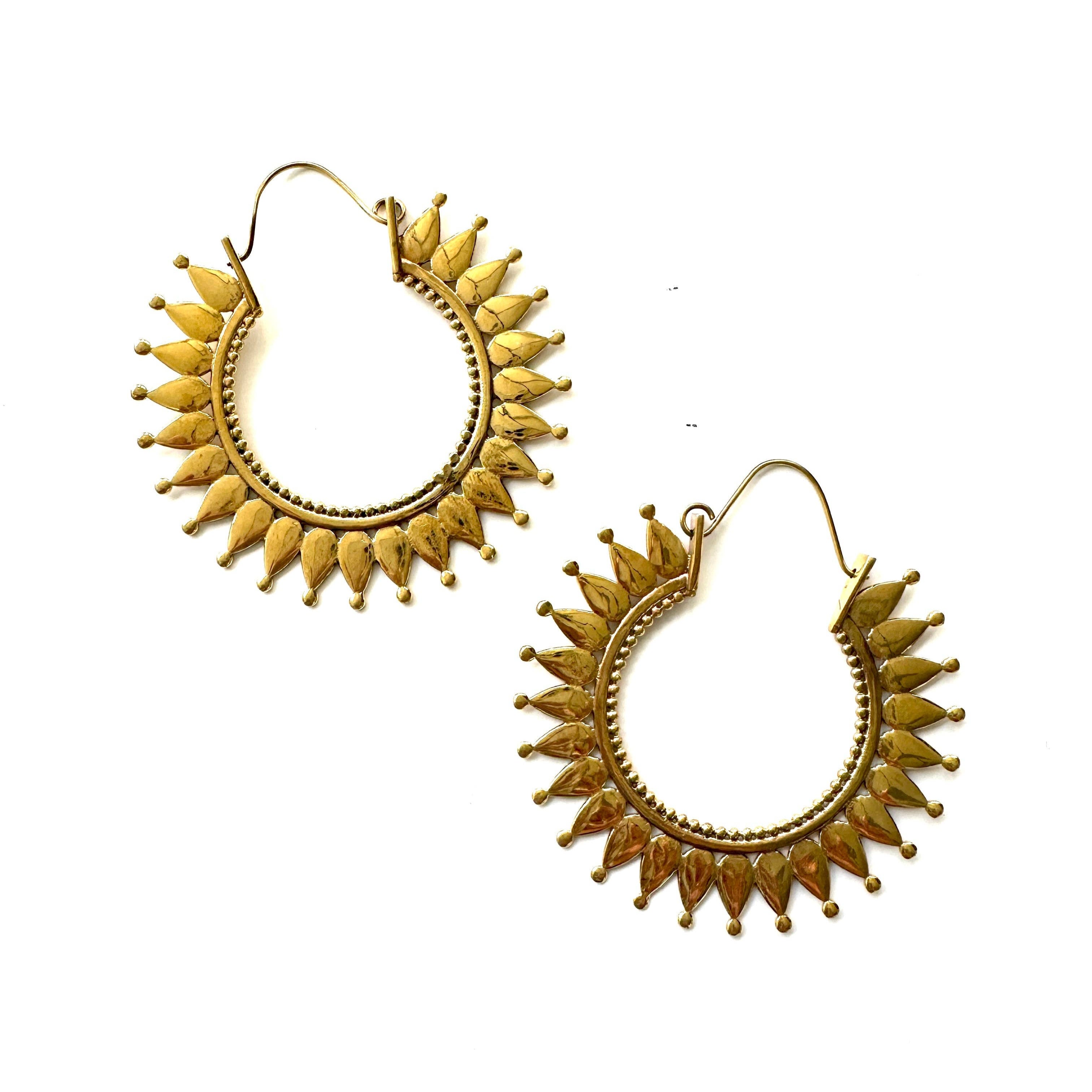 Sunbeam Radiance Hoops available at Alicia DiMichele Boutique – stylish women’s fashion and accessories.