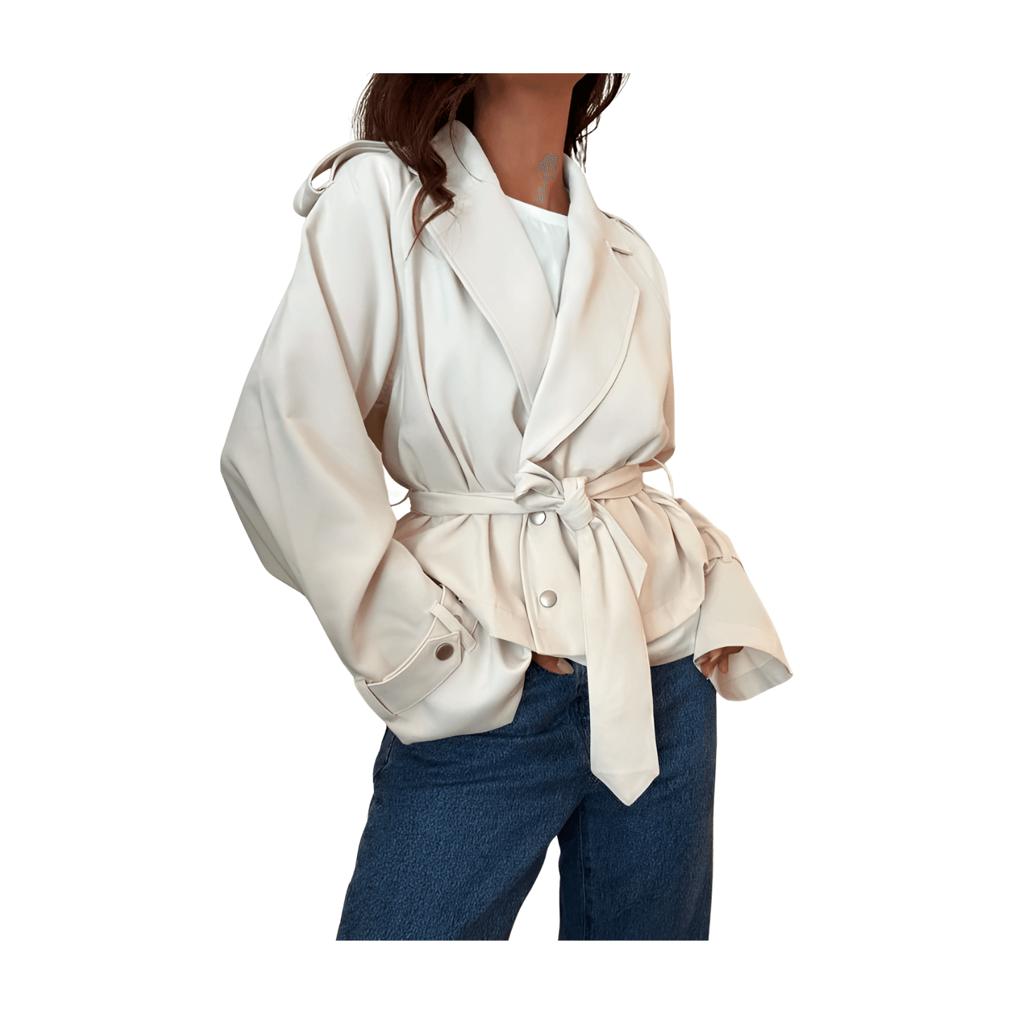 Cropped Trench Coat