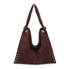 Soft Studded Hobo Bag - Chocolate – Alicia DiMichele Boutique