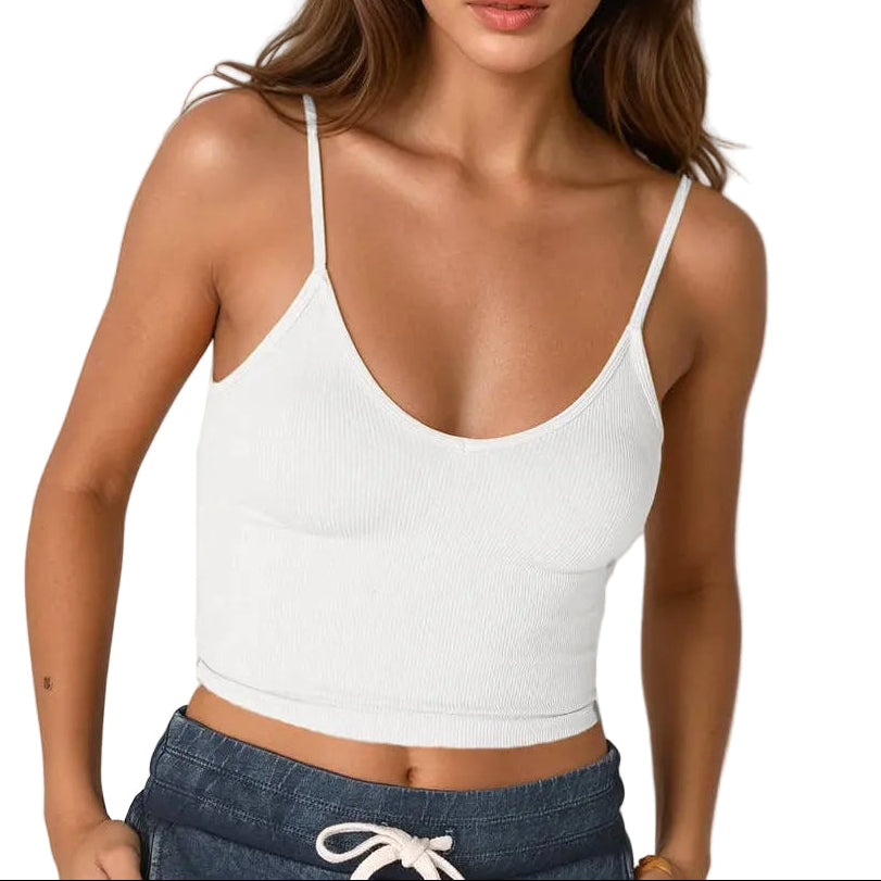 Essential Ribbed Crop Top - White – Alicia DiMichele Boutique