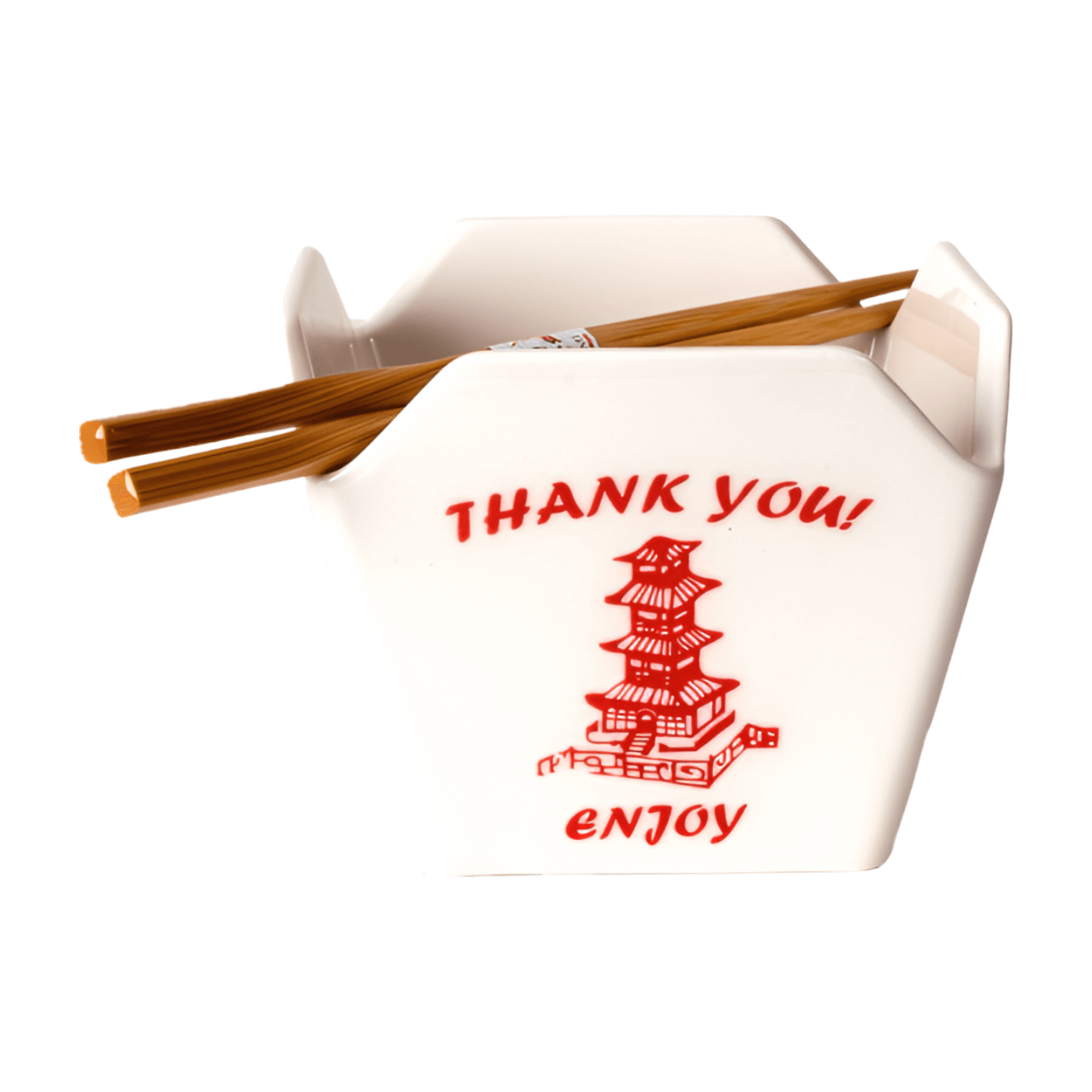 Takeout Box Serving Bowl with Chopsticks - Pagoda
